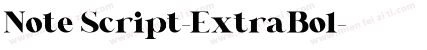 Note Script-ExtraBol字体转换